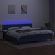 vidaXL kék szövet rugós és LED-es ágy matraccal 200 x 200 cm 3133107