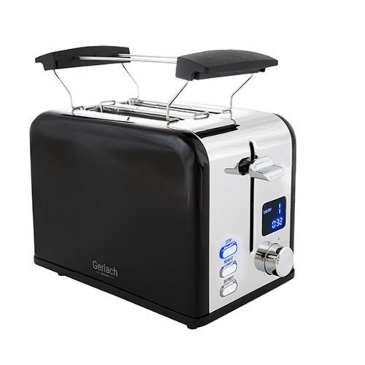 Тостер Gerlach GL3221b с LCD дисплей, черен