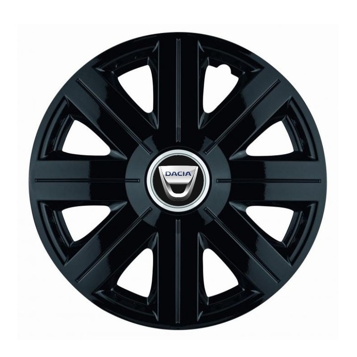 Set 4 capace roti Creative REY®, potrivite jantelor de R14, pentru Dacia, model Cosmos Grafit