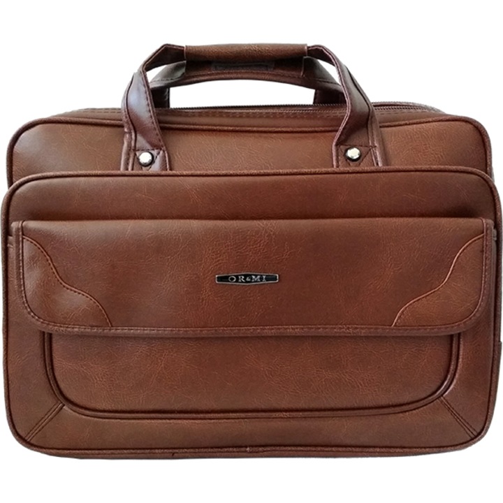 Geanta de mana profesionala pentru barbati - cu compartiment pentru laptop - Maro - 2