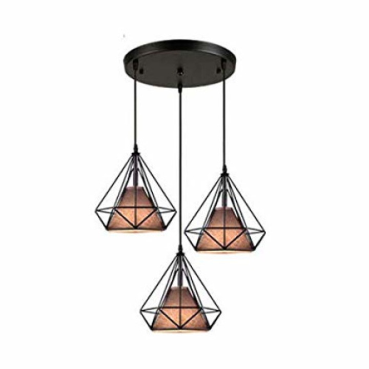 Pendul ΧΑΤΖΗΚΟΝΤΙΔΗΣ ΑΕ, Metal, E27, 25cm, Negru/Maro