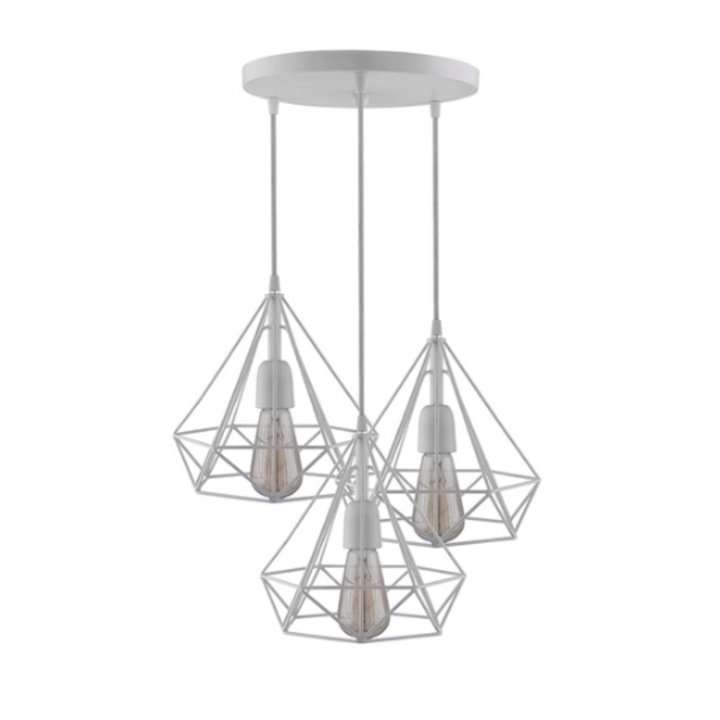 Pendul ΧΑΤΖΗΚΟΝΤΙΔΗΣ ΑΕ, Metal, E27, 25cm, Alb