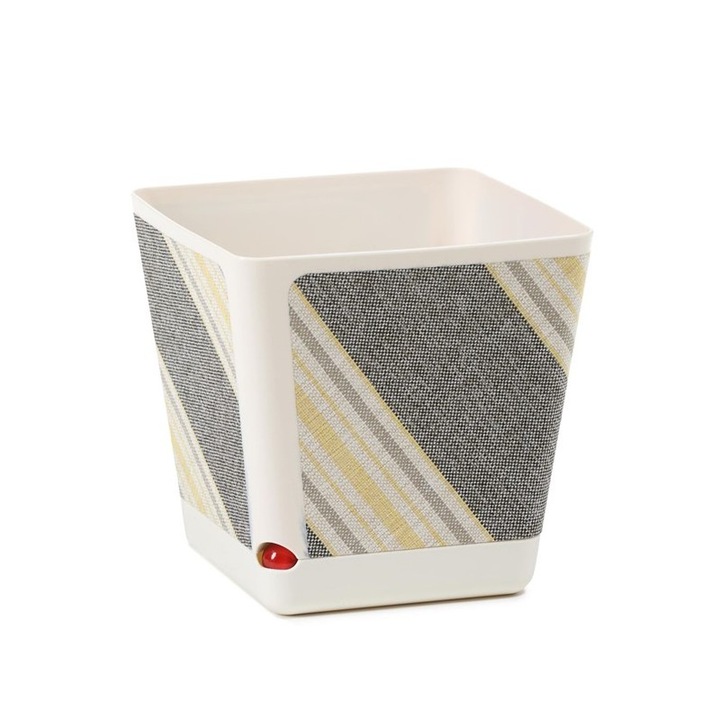 Ghiveci plante, Lamela, Plastic, 18 x 18, Crem