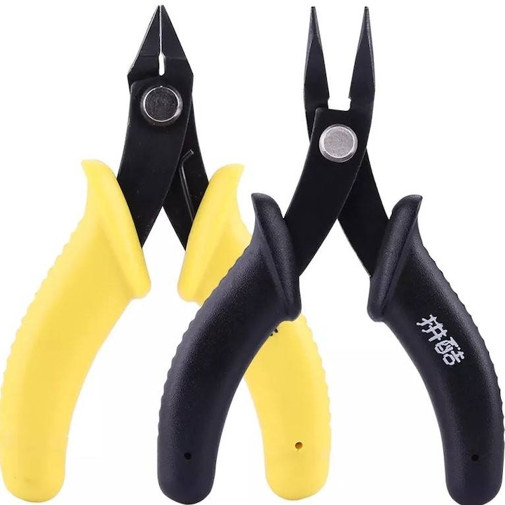 2 db szerszámkészlet 3D puzzle modellek összeállításához, Piececool, Acél, Sárga/Fekete