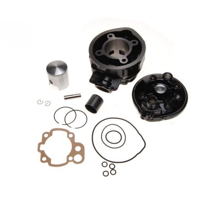 Set motor si chiuloasa, Minarelli AM6, 90cc, diametru 49, culoare negru