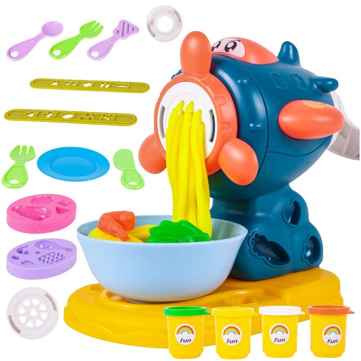 Jucarie interactiva avion dispozitiv de facut paste din plastilina, cu accesorii SOLTOY® Pasta Plane