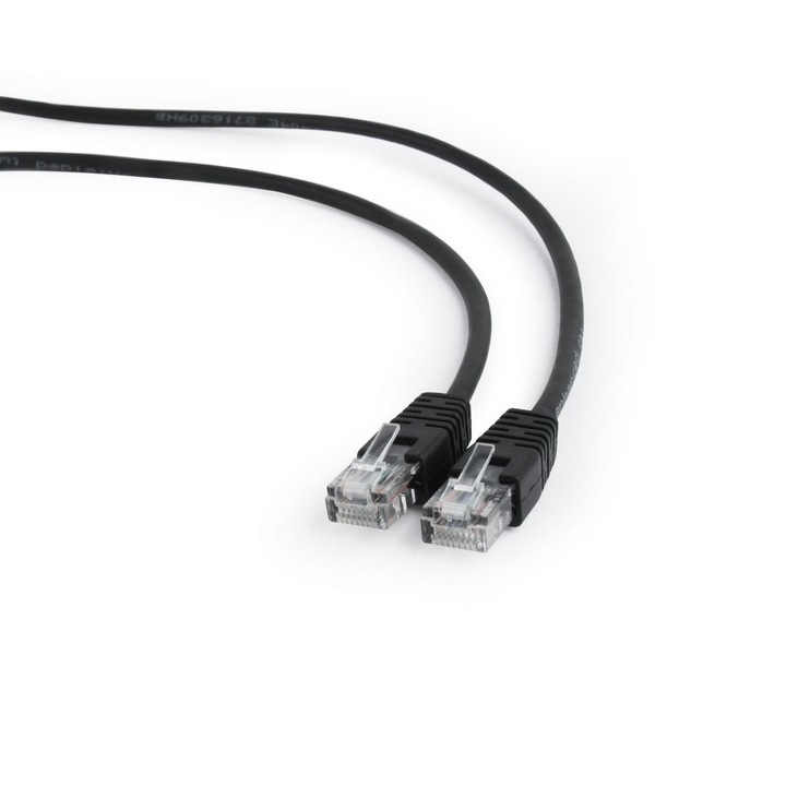 Cablu patch, Gembird, CAT5e, U-UTP, 10 m, Negru
