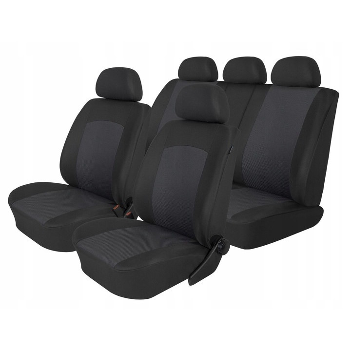 Set huse scaune auto, Comfort T02, Albastru, 9 piese