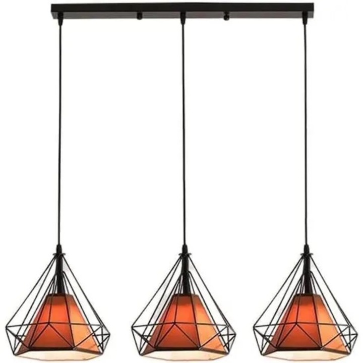 Pendul ΧΑΤΖΗΚΟΝΤΙΔΗΣ ΑΕ, Metal, E27, 25cm, Negru/Maro