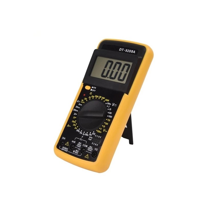 Multimetru digital DT920, curent continuu, alternativ, diode, tranzistori, condensatori, rezistenta