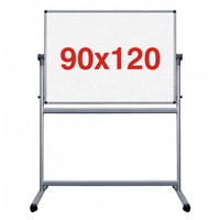 Tabla magnetica pe stand mobil 90x120 cm, 2 fete, Extra