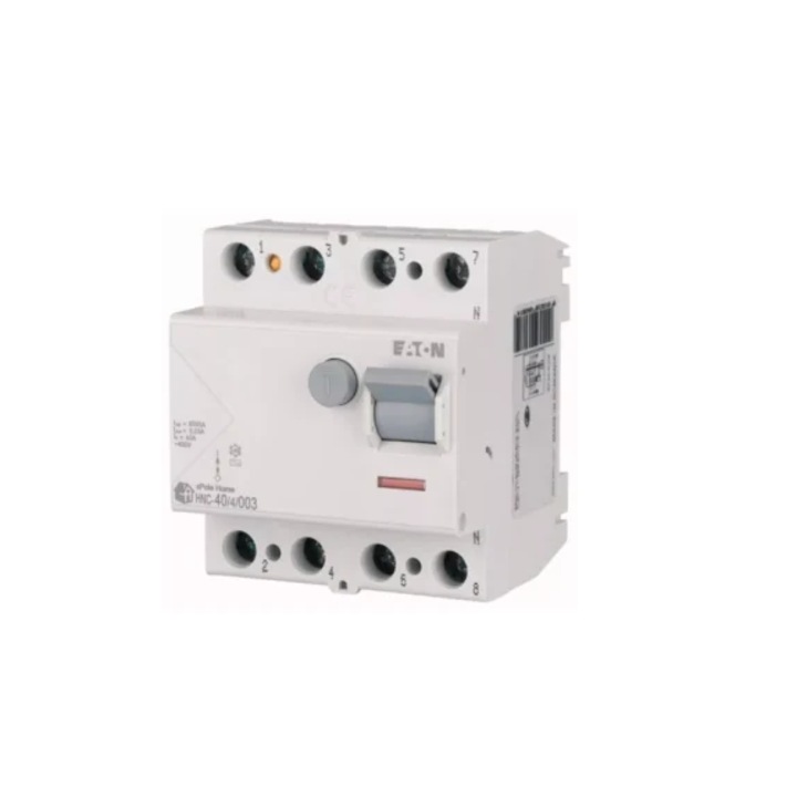 Intrerupator siguranta electrica, Eaton, 4 poli, 40 A, Alb/gri