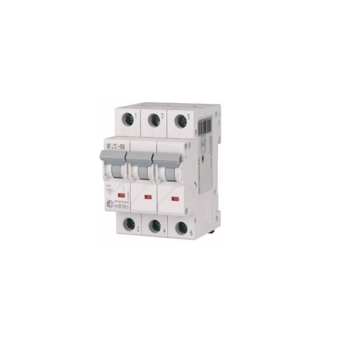 Intrerupator siguranta electrica, Eaton, 3 poli, 16 A, Alb/gri