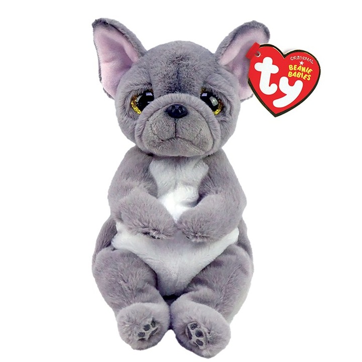 Плюшена играчка TY Plus, Beanie Bellie, Wilfred, Bulldog 15см