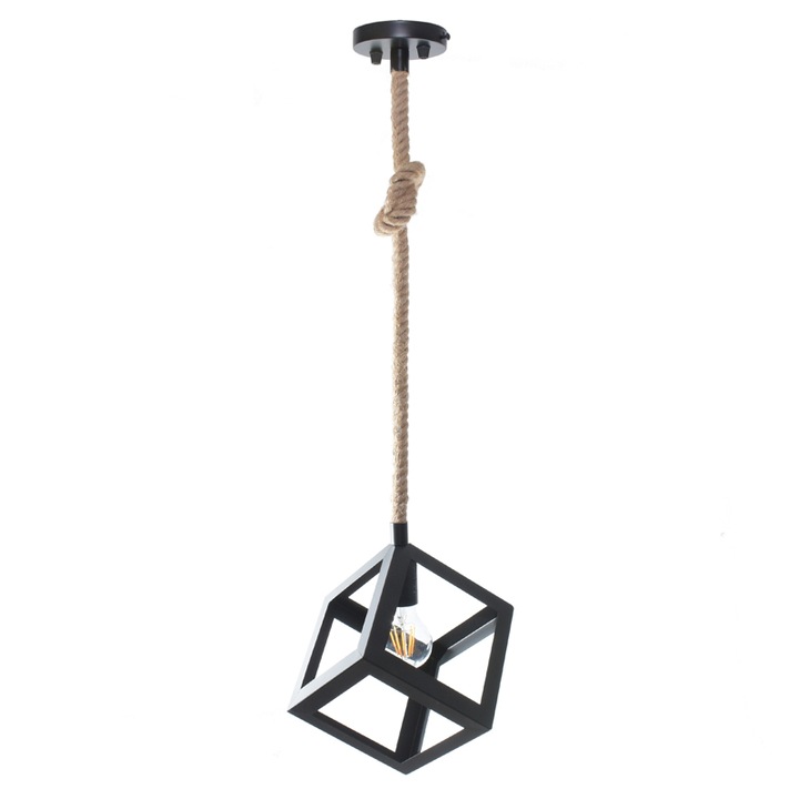 Pendul ΧΑΤΖΗΚΟΝΤΙΔΗΣ ΑΕ, Metal, E27, Negru