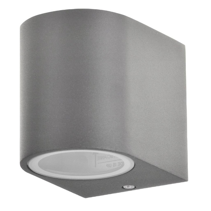 Kültéri LED fali lámpa, Polux, Alumínium/Üveg, GU10, IP44, Szürke