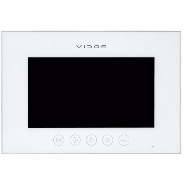 Monitor video interfon, Vidos, Ecran LCD, 7inchi, Alb