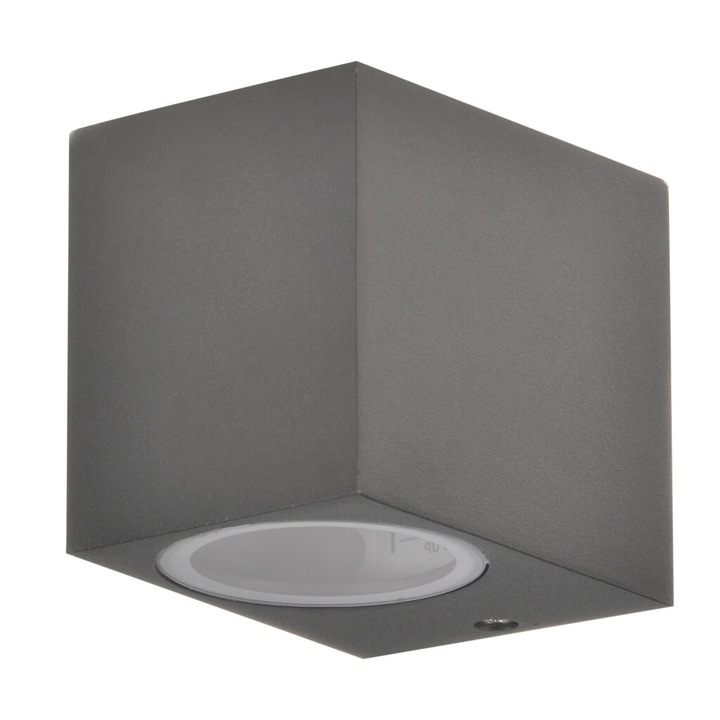 Kültéri LED fali lámpa, Polux, Alumínium/Üveg, GU10, IP44, Szürke