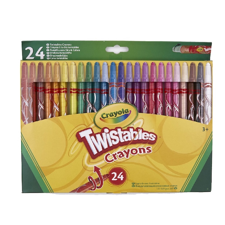 Creioane Crayola cu mecanism de rasucire - 24 buc