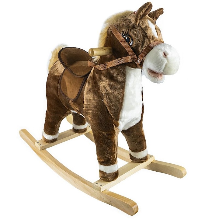 Люлеещо се конче, Roben Toys, опорни дръжки, звукови ефекти, дървена конструкция