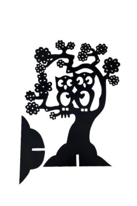 Органайзер за бижута, Черен, Форма Бухал