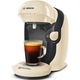 Aparat pentru bauturi calde, Bosch Tassimo Style TAS1107, 1400 W, 0.7L, 3.3 bar, autocuratare si decalcifiere, Crem