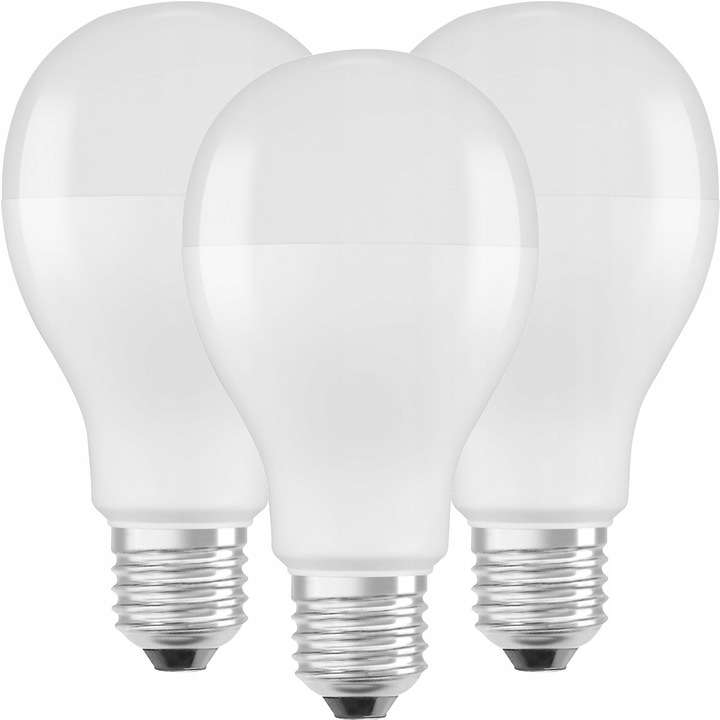 3 db LED izzó készlet, Osram, E27, A60, 19W = 150W, 2452 lm, 3000K, meleg fehér