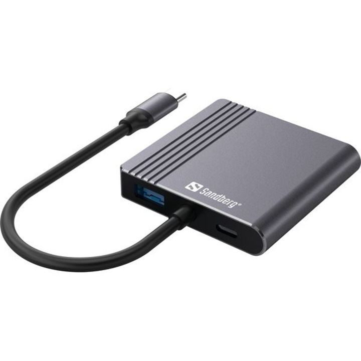 Sandberg 136-44 USB графичен адаптер Сив