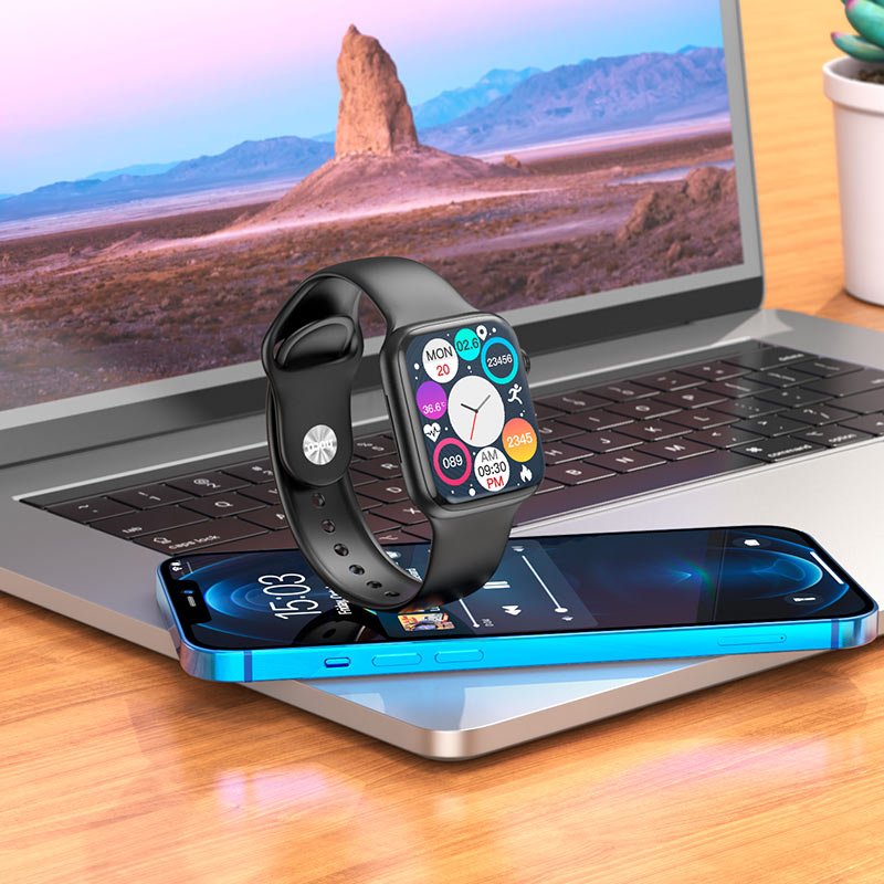Smartwatch HOCO Y5-Pro, Negru - eMAG.ro