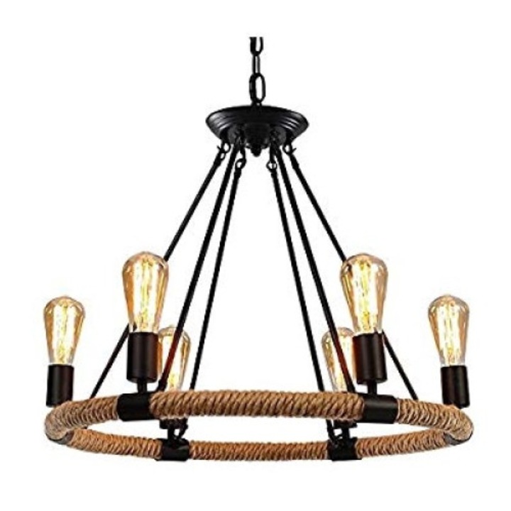 Candelabru ΧΑΤΖΗΚΟΝΤΙΔΗΣ ΑΕ, Metal/Sfoara, 6xE27, Negru/Maro