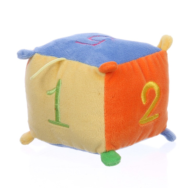 Плюшен бебешки куб - 13 см