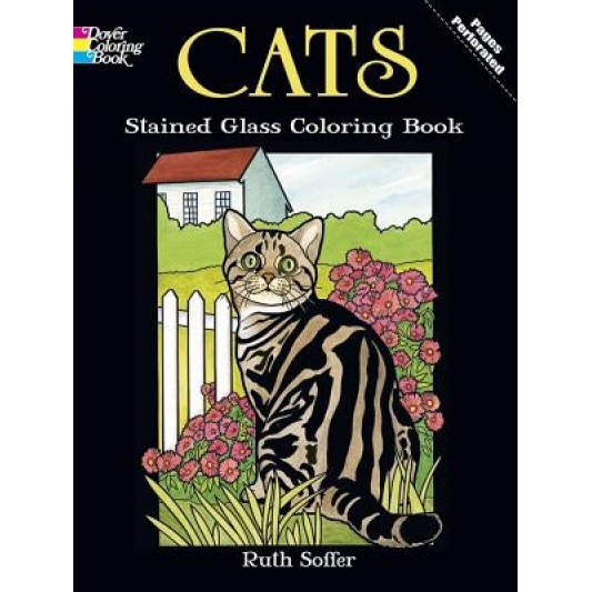 Cats Stained Glass Coloring Book, Ruth Soffer