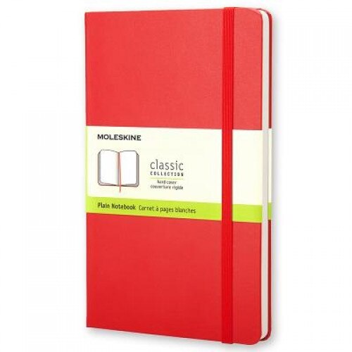 Moleskine Classic Red Notebook, Plain Large, Moleskine