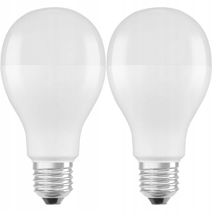 2 db LED izzó készlet, Osram, E27, A60, 19W = 150W, 2452lm, 2700K, meleg fehér