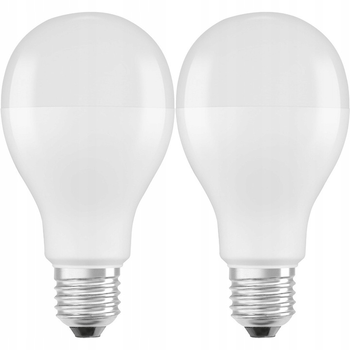 2 db LED izzó készlet, Osram, E27, A60, 19W = 150W, 2452lm, 3000K, meleg fehér