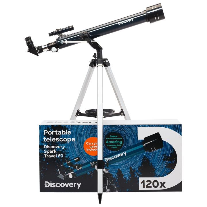 (HU) Levenhuk Discovery Spark Travel 60 teleszkóp könyvvel