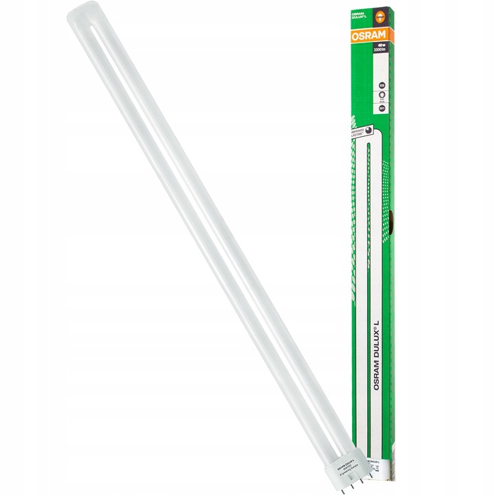 Bec economic Dulux L, Osram, Sticla, 2G11, 40 W, 4000K, 4 pini, 3500 lm, 533 mm, Alb neutru