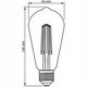 Bec LED, VIDEX, filament, E27, ST64, 6W = 50W, 630lm, 4000K, Alb Neutru