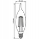 Bec LED, VIDEX, E14, BA35, 6W = 52W, 680lm, 2200K, alb cald