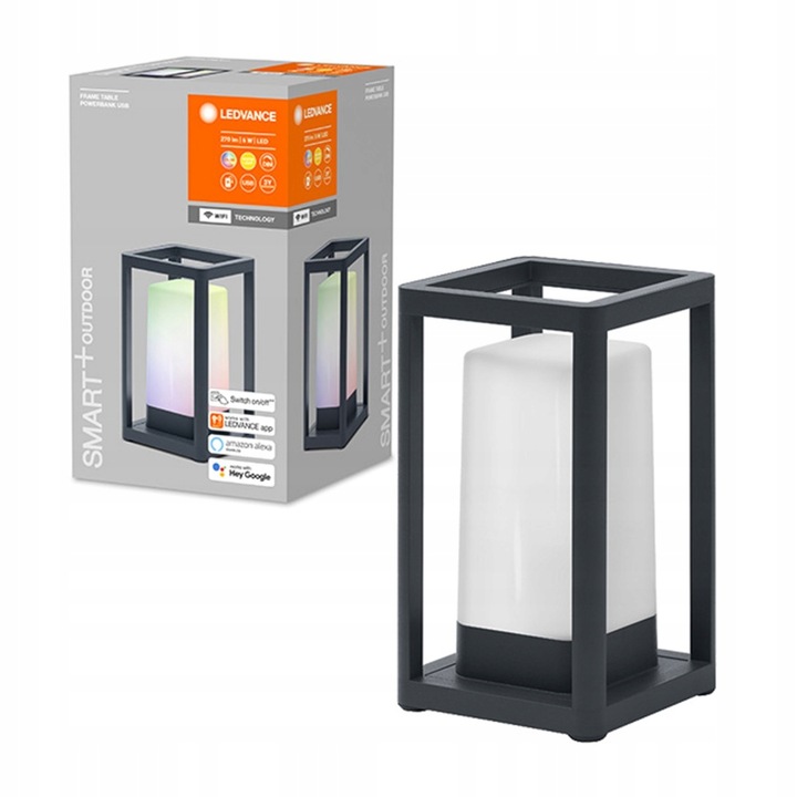 Lampa de gradina lanterna SMART+ WIFI RGB, Ledvance, USB, 5W, 270lm, Multicolor