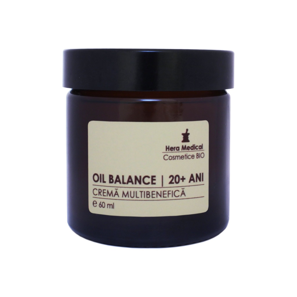 Crema multibenefica sebo-regulatoare pentru femei 20+ ani, Oil Balance, Hera Medical Cosmetice BIO, 60 ml