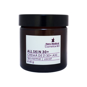 Crema hidratanta pentru femei 30+ ani, All Skin, Hera Medical Cosmetice BIO, 60 ml Crema hidratanta pentru femei 30+ ani, All Skin, Hera Medical Cosmetice BIO, 60 ml