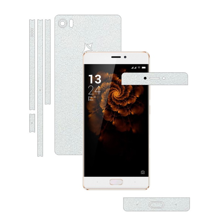 Защитно фолио Carbon Skinz, адхезивно покритие за кожата за калъфа, бяла кожа, посветена на Allview X3 Soul Pro