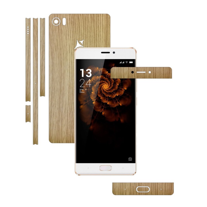 Защитно фолио Carbon Skinz, адхезивно защитно покритие за калъф, дъбово дърво, посветено на Allview X3 Soul Pro