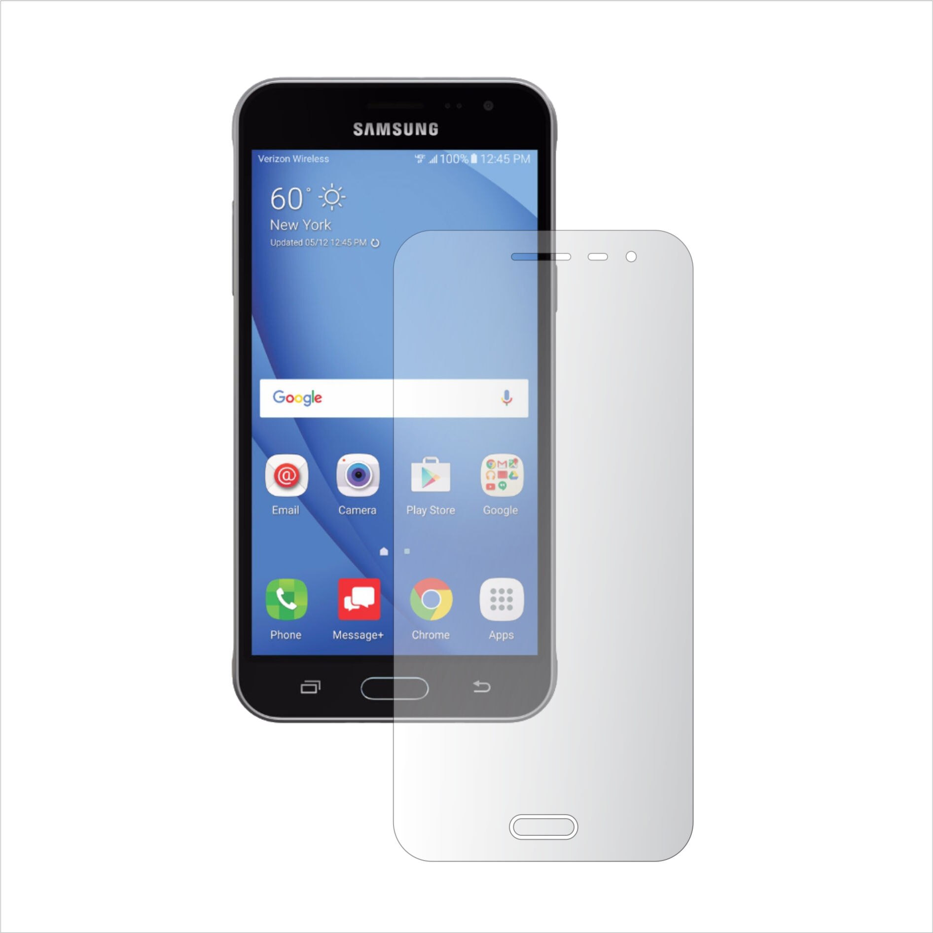 Set 2 Folii Protectie Ecran, Acoperire Totala, Adezive si Foarte Flexibile, Invisible Skinz Ultra-Clear HD pentru Samsung Galaxy J3 2016