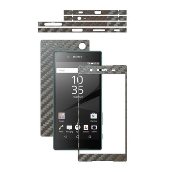 Folie de protectie Carbon Skinz, Husa de tip Skin Adeziv pentru Carcasa, Carbon Gri Argintiu dedicata Sony Xperia Z5 Folie de protectie Carbon Skinz, Husa de tip Skin Adeziv pentru Carcasa, Carbon Gri Argintiu dedicata Sony Xperia Z5