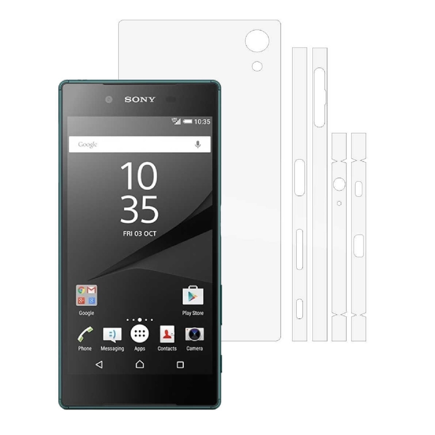 Folie Protectie Invisible Skinz Ultra-Clear AutoRegeneranta, Husa Transparenta de tip Skin Adeziv pentru Carcasa si Laterale, dedicata Sony Xperia Z5