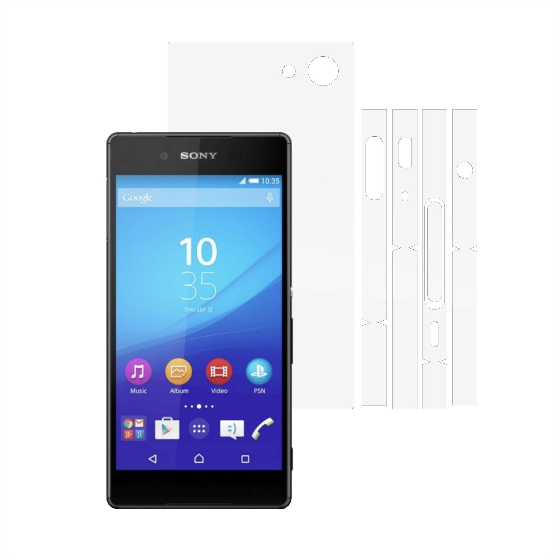 Folie Protectie Invisible Skinz Ultra-Clear AutoRegeneranta, Husa Transparenta de tip Skin Adeziv pentru Carcasa si Laterale, dedicata Sony Xperia Z5 Compact