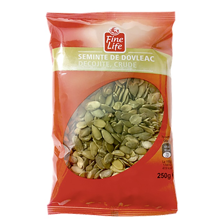 Nyers hámozott tökmag, Fine Life, 250 g