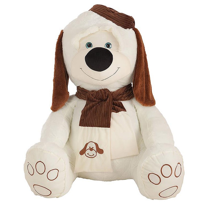 Jucarie de plus, W-web, 54 cm, Alb/Maro